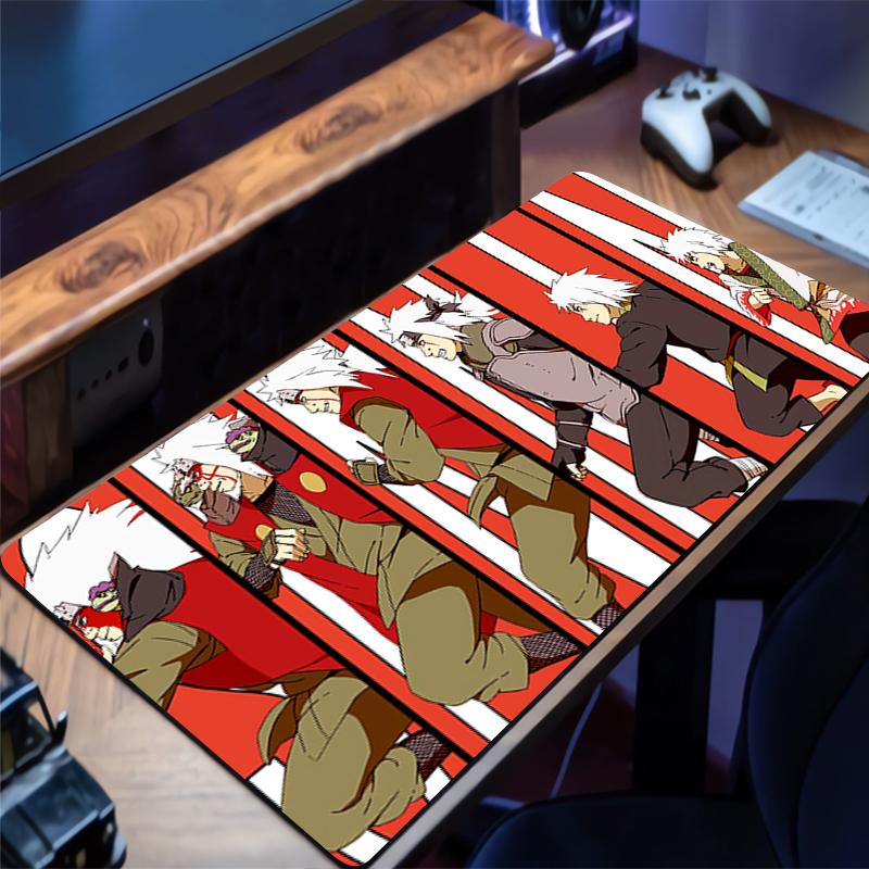 Mouse Pad Gamer Anti-slip Anime Desk Mat Gaming PC Accessories Tablet Pad Naruto Jiraiya Large HD Mousepad Extended Keyboard Mat
