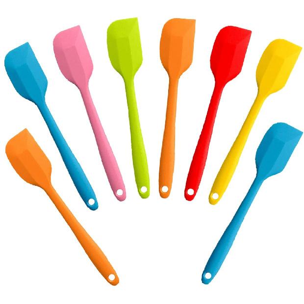 8 Pieces Silicone Spatulas,8.5 inch Non-stick Spatulas with Stainless Steel Core,Heat Resistant-500℉, One Piece Design,Food Grade Silicone,