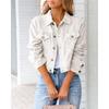 Giacca di Jeans e Top a Manica Lunga da Donna per Primavera e Autunno