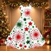 Women's Christmas Print Off-Shoulder Sexy Retro Party Dress for Holiday Celebration