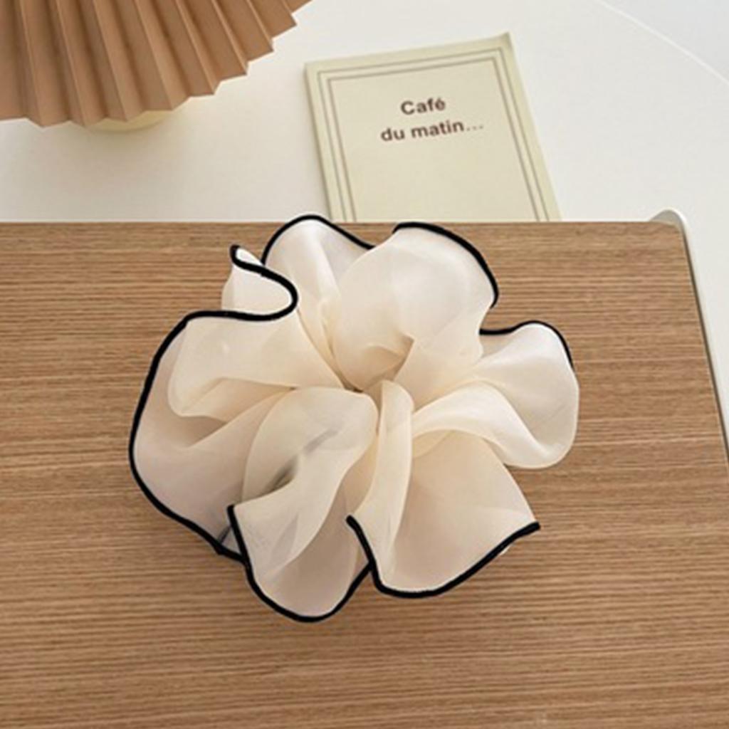 Oversized Gentle Sweet Scrunchies Women Floral Hair Ties Hair Rope Ponytail Holder Elastic Rubber Band For Girls Hair Accessorie