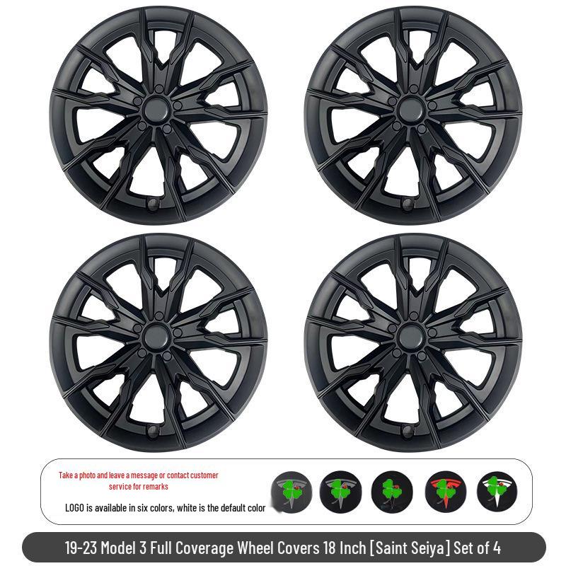 Tesla Model 3 Wheel Hub Caps & Rim Protectors for 17-25 Versions, 18-inch