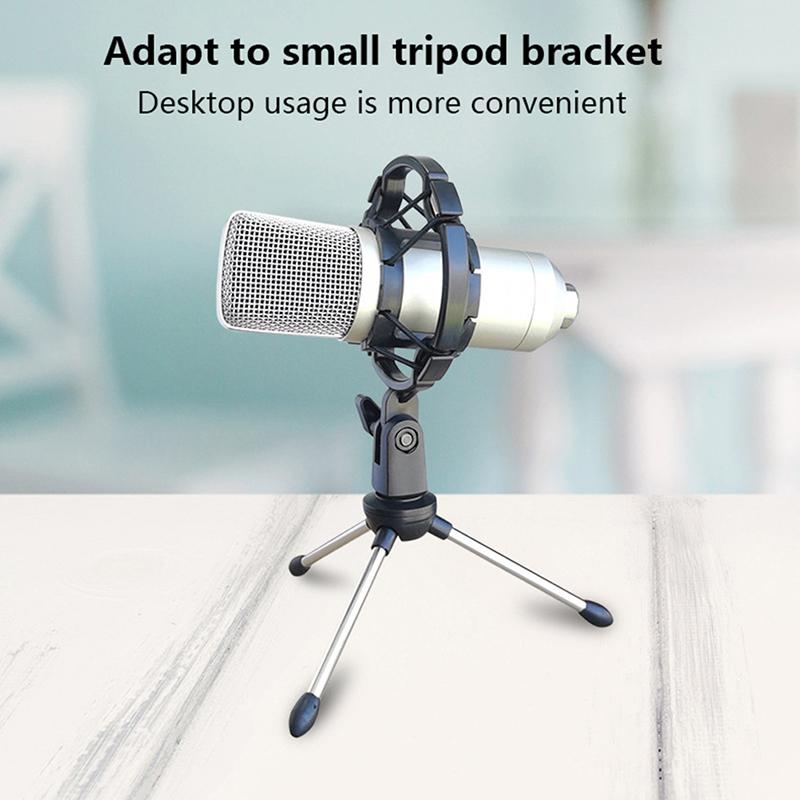 Shock Mount Holder Studio Recording Bracket For Large Mic Clip Black