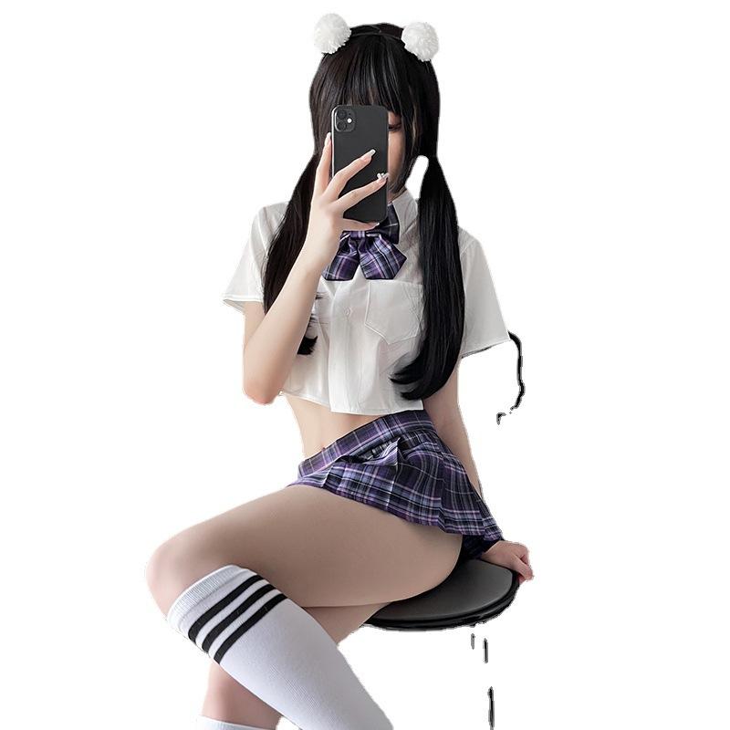 Sexy lingerie bachelor dress sexy jk uniform seduction hot pleated skirt cosplay suit