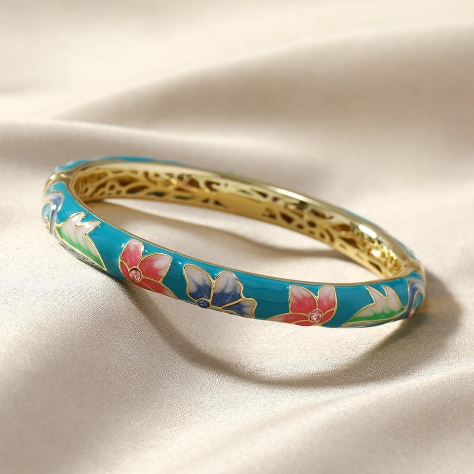 Cloisonné Émail Cloisonné Style Chinois Rétro Luxe Léger pour Femmes