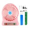 Portable Pocket Handheld Fan Making Kit USB Operated-Pink