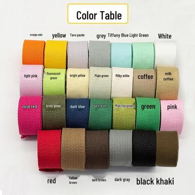 Bandă Tesută Colorată din Amestec Poliester-Bumbac, 2cm, pentru Rucsacuri, Covorașe și Proiecte DIY