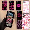 Lipstick Pink Kiss Phone Case For iPhone 17 Air 16 15 13 11 12 14 Pro Max Mini 15 16 Plus 16e Protective Cover