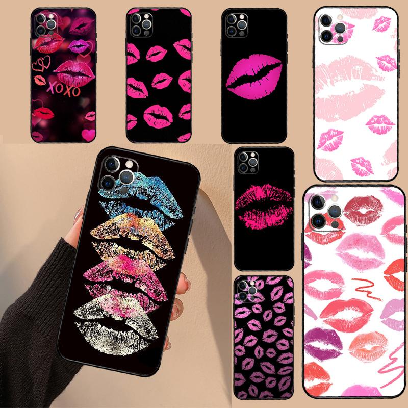Lipstick Pink Kiss Case For Oppo A5 Pro A15 A17 A57 A77 A18 A38 A58 A78 A98 A96 A76 A16 A94 A74 A54 A40 A60 A80