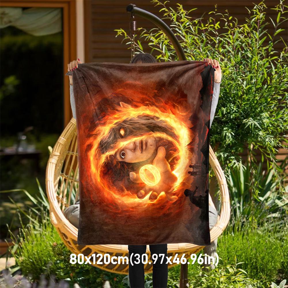 

1pc fTHE LORD OF THE RINGS - Throw Blanket, Soft, Flannel Blankets, Living Room, All Seasons Use-1021048 80x120cm