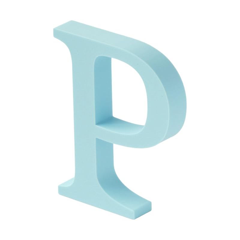 

No-brand item multicolor alphabet letter mint blue P