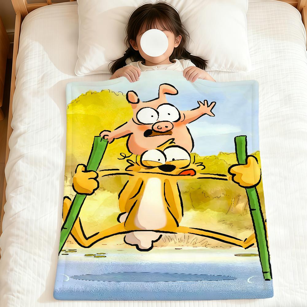 funny cute cartoon Big Bad f-Fox and Other Tales soft warm plush blanket dorm sofa living room pet hogar bed gift home Flannel