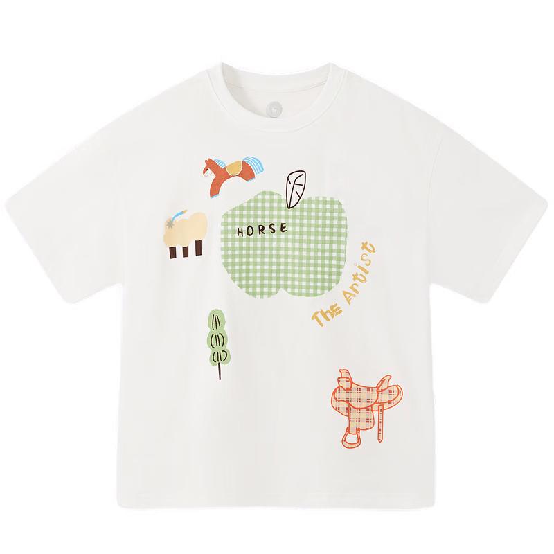 MQD Boys' Cotton Cartoon Short Sleeve T-Shirt