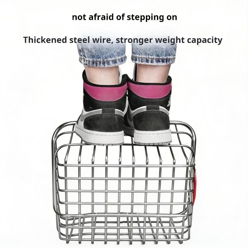 Heavy Duty Rear Bike Cargo Basket Replacement Metal Back Seat Cargo Carriers Rear Luggage Bike Rack Easy To Install