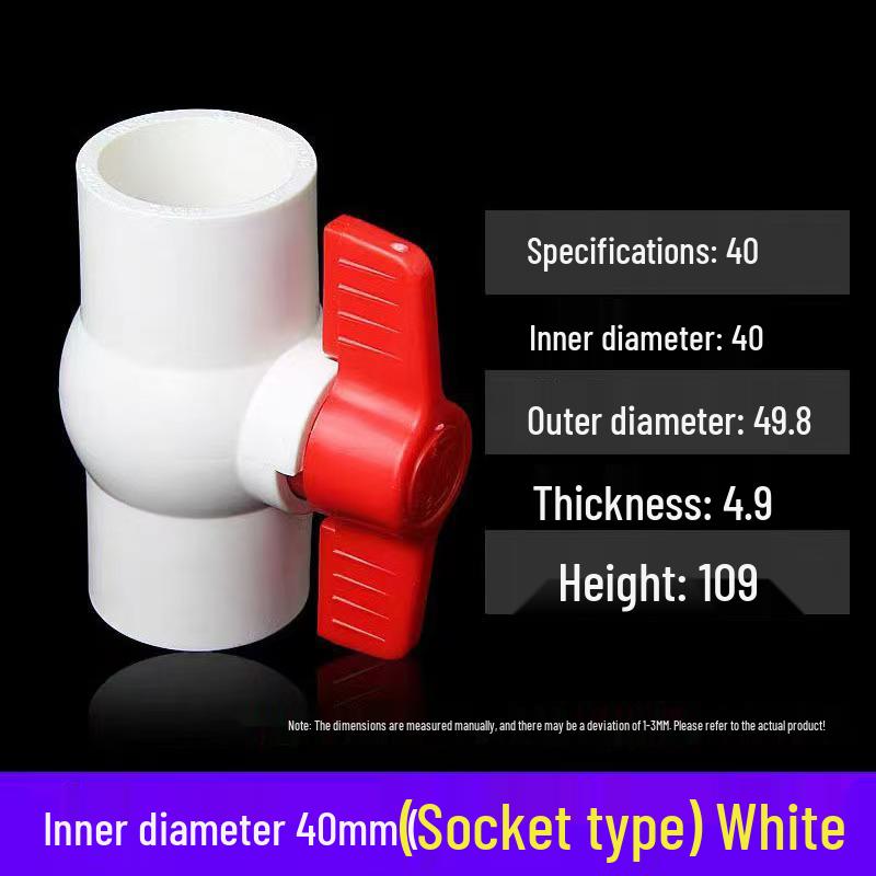 PVC Ball Valve Switch for Water Pipes (Sizes: 20-110mm)