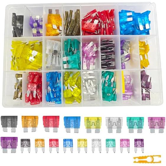 Mandark 306PCS Car Fuses Assortment Kit, Mixed Vehicle Blade Fuses - Standard & Mini & Low Profile Mini Fuse (2A 5A 7.5A 10A 15A 20A 25A 30A