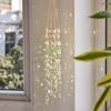 Faux Crystal Wind Chime for Outside, Window Hanging Sun Catcher, Prism Rainbow Maker Pendant for Home, Garden, Patio, Porch