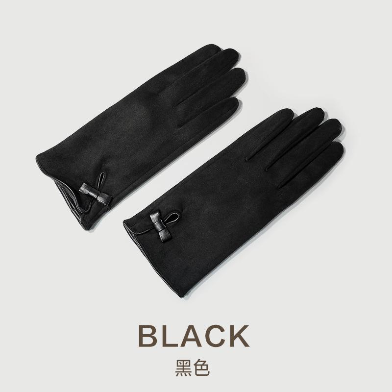 

Gloves women winter electric vehicle outdoor cold wind driving fashion warm gloves чорний