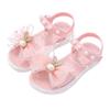 Summer Bow Beading Decoration Sandals For Girls Princess Style Children Slippers Non-slip Seabeach Flip Flops Home Kids Shoes