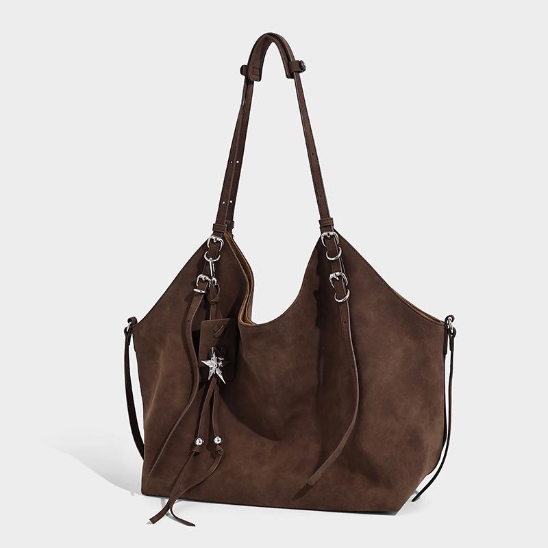 Vintage Commuter Tote Bag for Women, 2025 Autumn New Korean Style Commuter Textured Shoulder Bag, Stylish Handbag