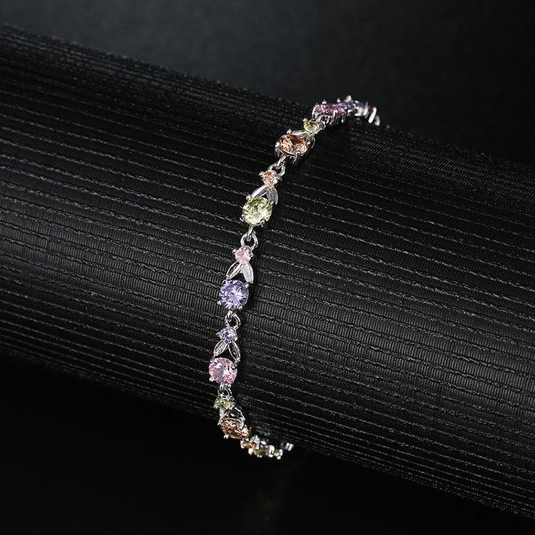 Kerastase Mori Girl Zircon Bracelet with Austrian Crystal, Gold-Plated Jewelry