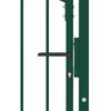 Fence Gate EMMEN with Spikes Steel 104 x 109.5 cm Green