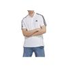 Adidas Embroidered Logo Half-Button Short Sleeve Polo Shirt Men Tops White IC9312