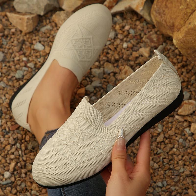 Mode Damen Ballerinas Schuhe Lässige Loafer mit eckiger Zehenpartie Damen Komfortsohle Weiche Atmungsaktive Slipper Zapatillas