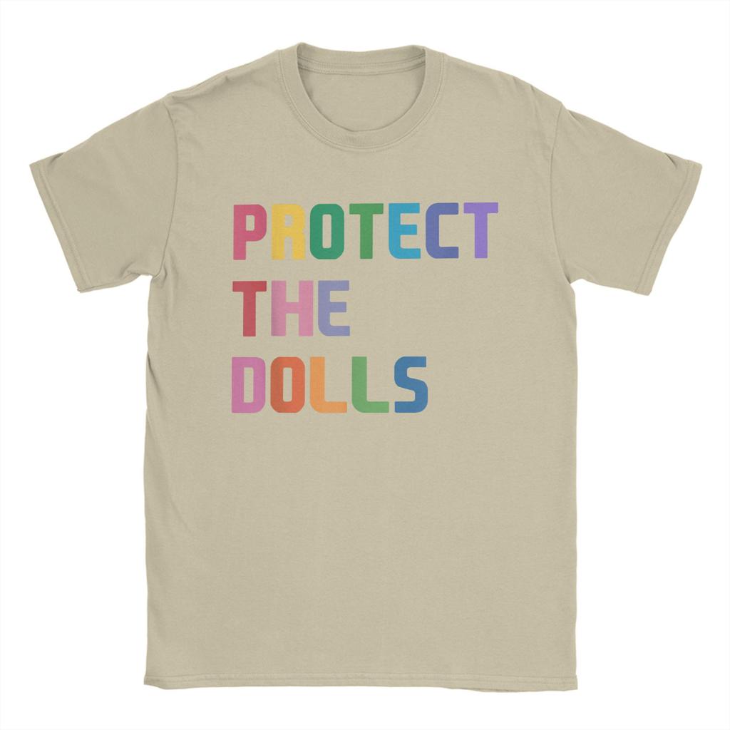 Protect The Dolls Quote Men's T Shirts Trans Women Solidairity Vintage Tee Short Sleeve T-Shirts Pure Cotton Gift Idea Clothing