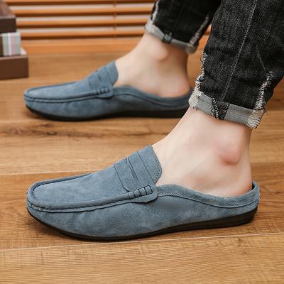 Mode Leder Herren Halbschuhe Sommer Atmungsaktive Herren Freizeitschuhe Slipper Bequeme Fahr-Loafer Mokassins