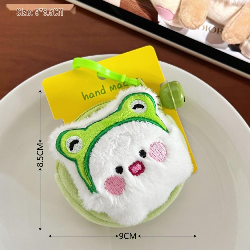 Creative Plush Cherry Coin Purse & Pendant - Animal Design, Earphone Storage, Backpack Decoration for Girls