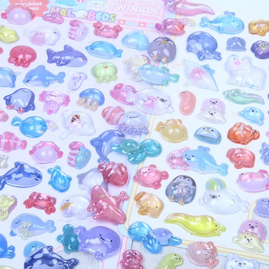 KRGNPLE 2026 New Drop 3D Puffy Stickers with Exquisite Perfect for Planner Creative and Cute Gifts Model, Store-Quality, 2-Pack Stickers, Patterns,