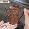 160ml Retro Yixing Purple Clay Teapots Handmade Bamboo Joint Pot Raw Ore Mud Kettle With Infuser Chinese Zisha Tea Set Craft