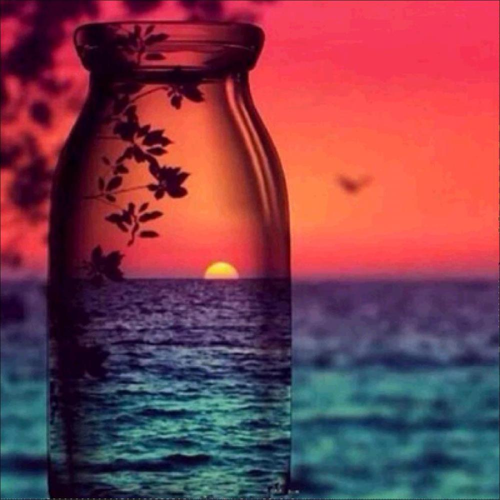 5D Diy Diamond Painting Cup Cross Stitch Sunset Landscape House Animal Penguin Mosaic Diamond Embroidery Home Decoration Gift