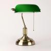 Bank Table Lamp European Style Glass Lamp Retro Office Desk Lamp Antique Copper Living Bedroom Decorative Bedside Floor Lamps