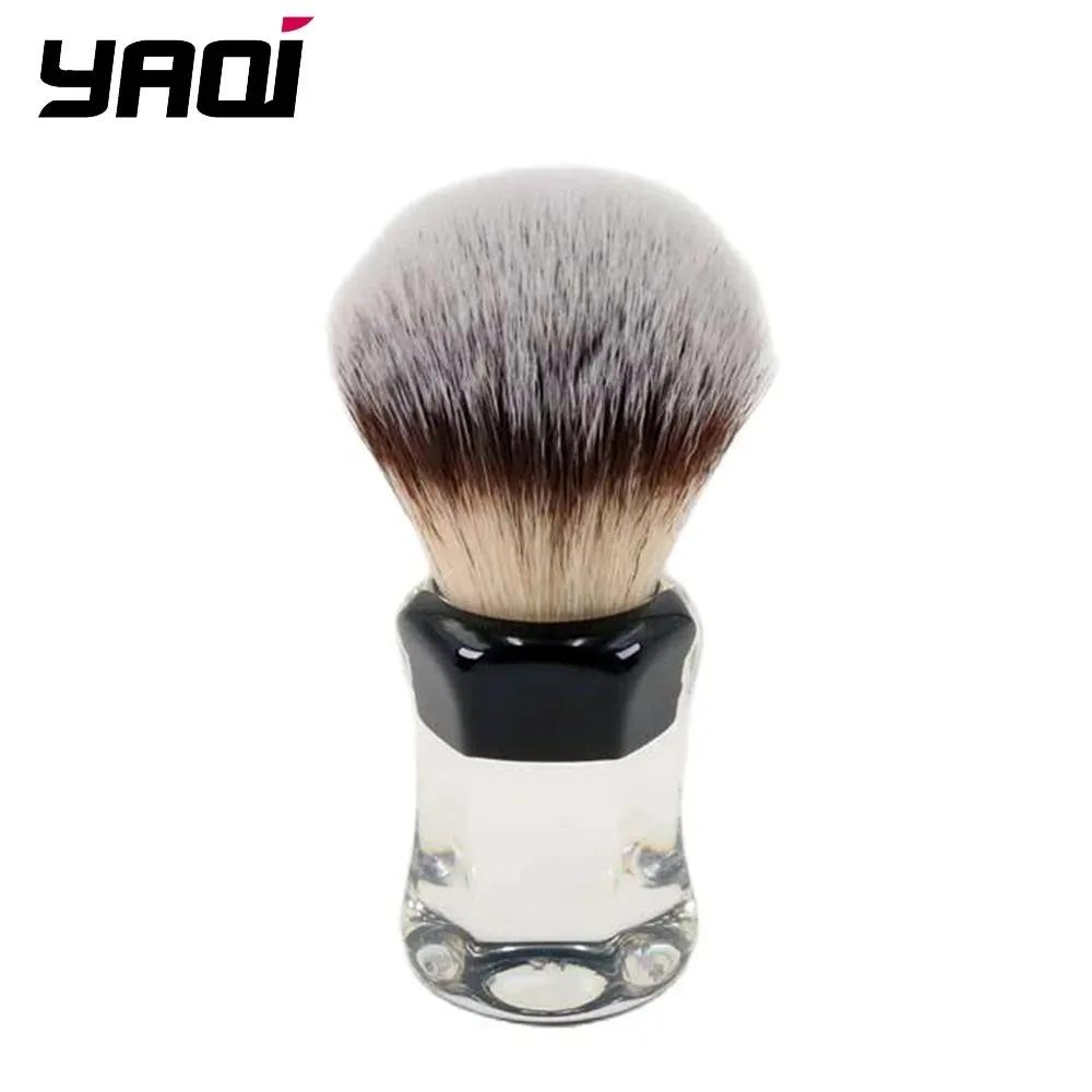 

Yaqi 24MM Robin Synthetic Hair Clear Handle Men Wet Shaving Brush Minimalism For Mens Portable Shaving Grooming Essential