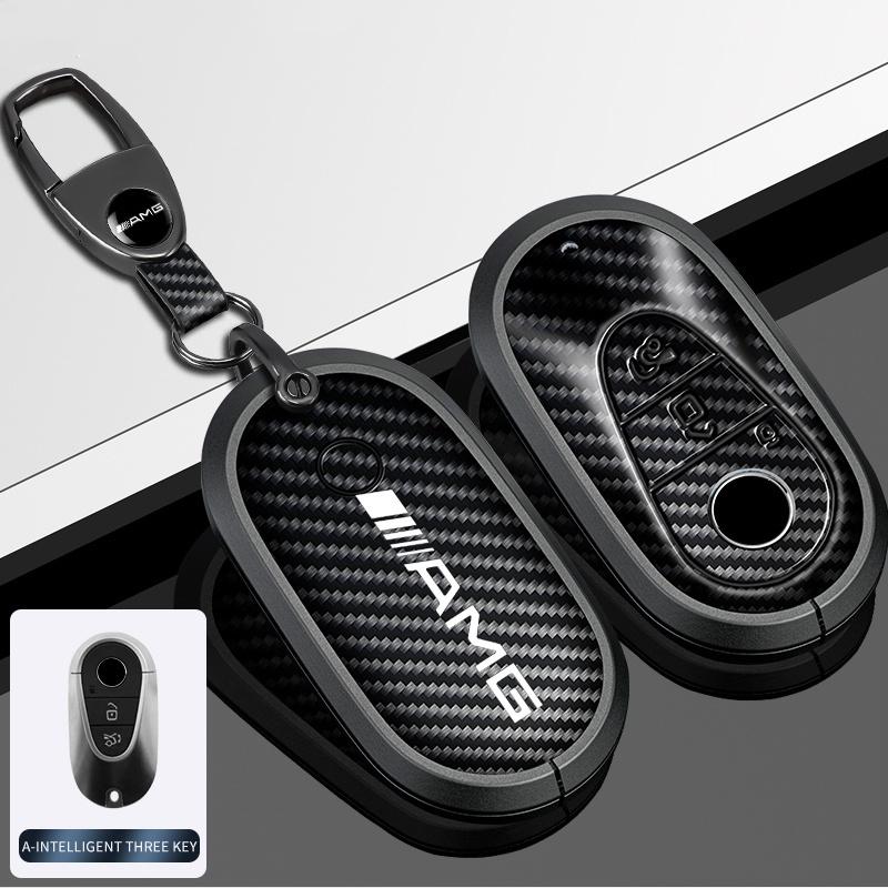 AABCV1 Car Key Case Cover Accessories For Mercedes Benz A C E S G Class GLC CLE CLA GLB GLS W177 W205 X167 AMG W223 W206 C260 C300 S400