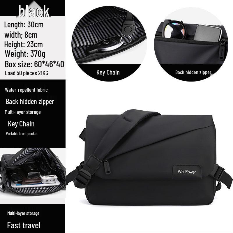 Men's Trendy Casual Messenger Bag - Multifunctional Shoulder Bag for Commuting, Travel, and Outdoor Activities