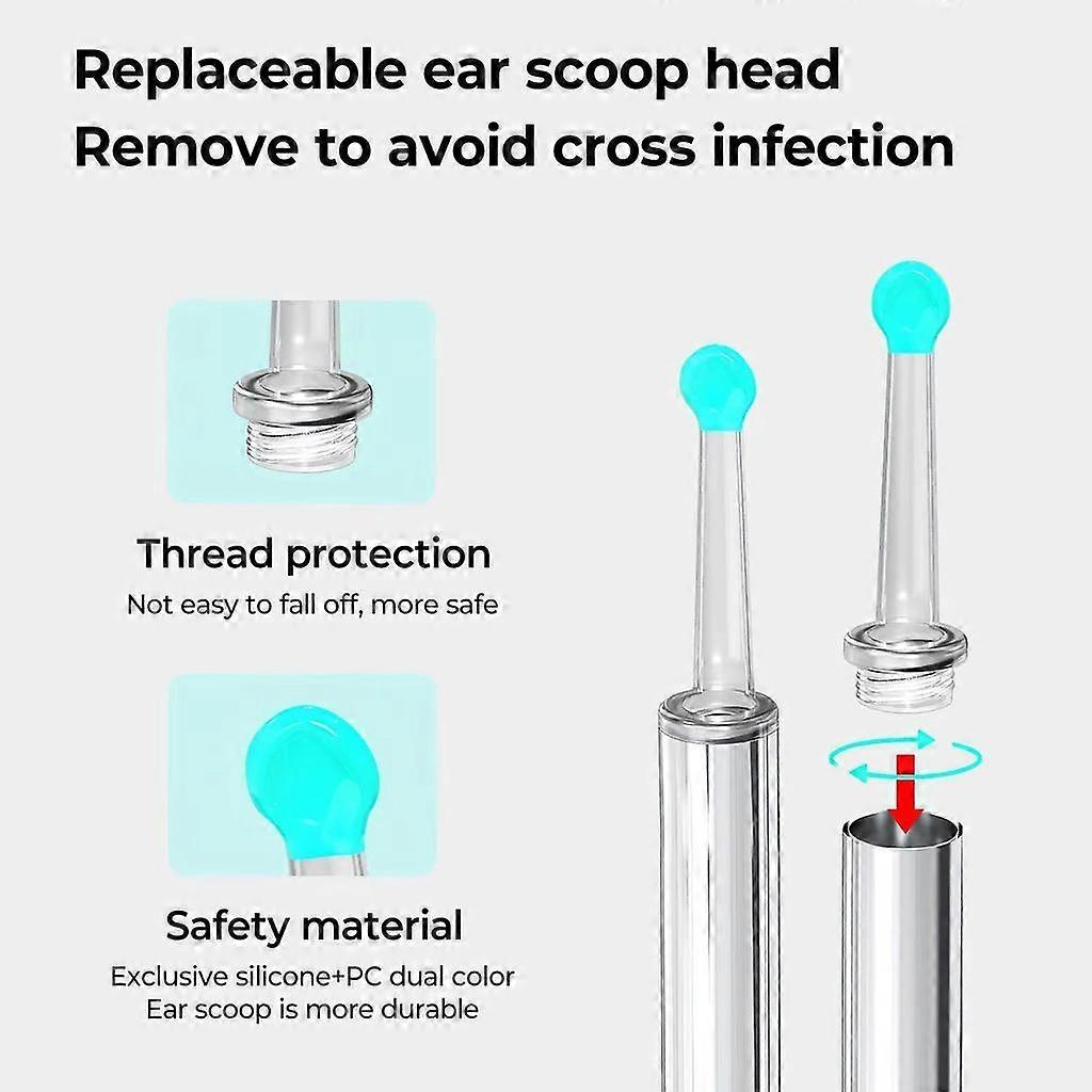 Wireless Wifi Smart Visual Ear Cleaning Spoon, USB Charging Ear Cleaning Set with Endoscope Camera for Ear Wax Removal, Compatible with Android iOS