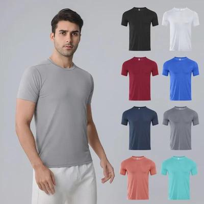 Herren Sommer Ice Silk Quick-Dry Athletic T-Shirt - Atmungsaktiv, Kurzarm, für Laufen & Outdoor-Aktivitäten
