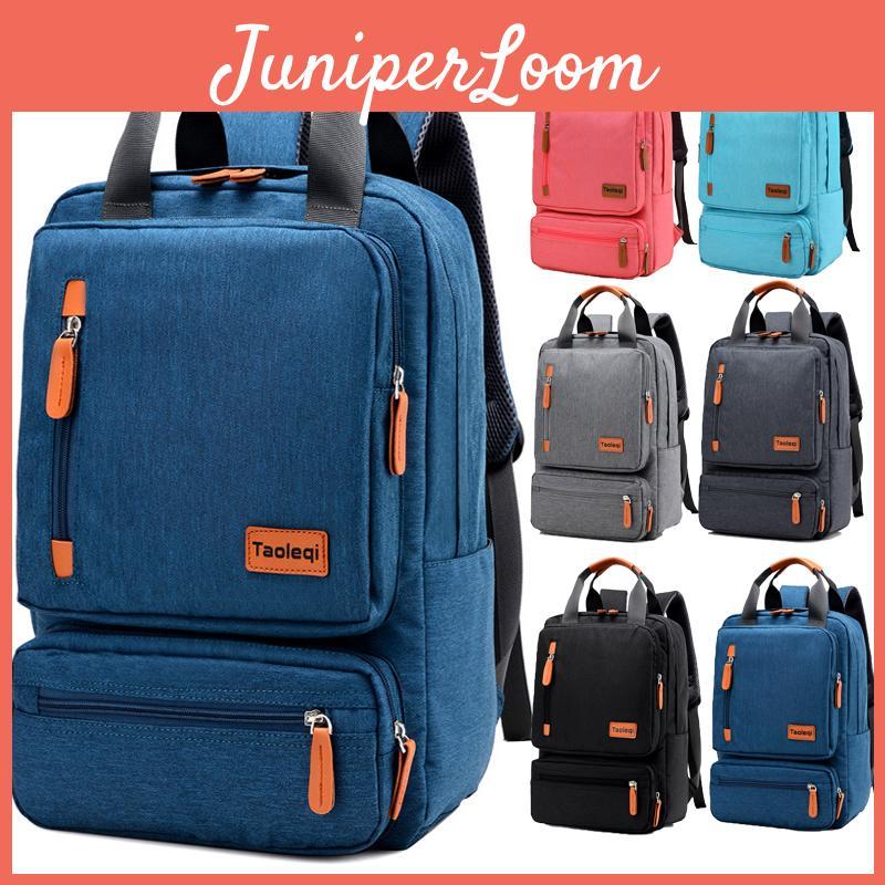 Chic And Durable Canvas Backpack With Roomy Interior For School And Travel Needs