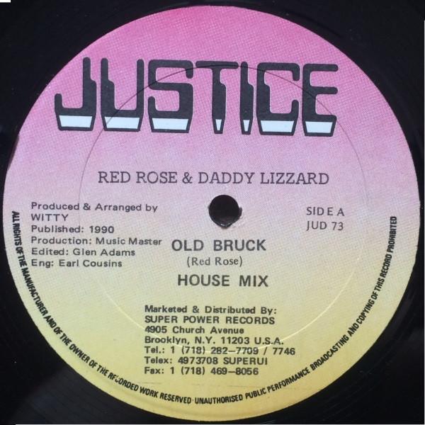 

12inch Record ANTHONY RED ROSE DADDY LIZARD Old Bruck JUD73 Justice 1990 Reggae Ska Dub Used