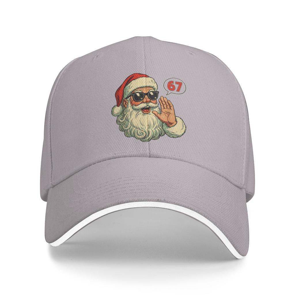 67 Christmas Funny Six Seven Meme Brainrot Santa Claus Sun Baseball Cap Summer Casual Hip Hop Hats Outdoor Sport Baseball Caps