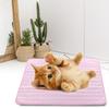 Summer Cotton Pet Dog Cat Breathable Mat Cooling Bed Sleeping Pad Pink(50x40cm)