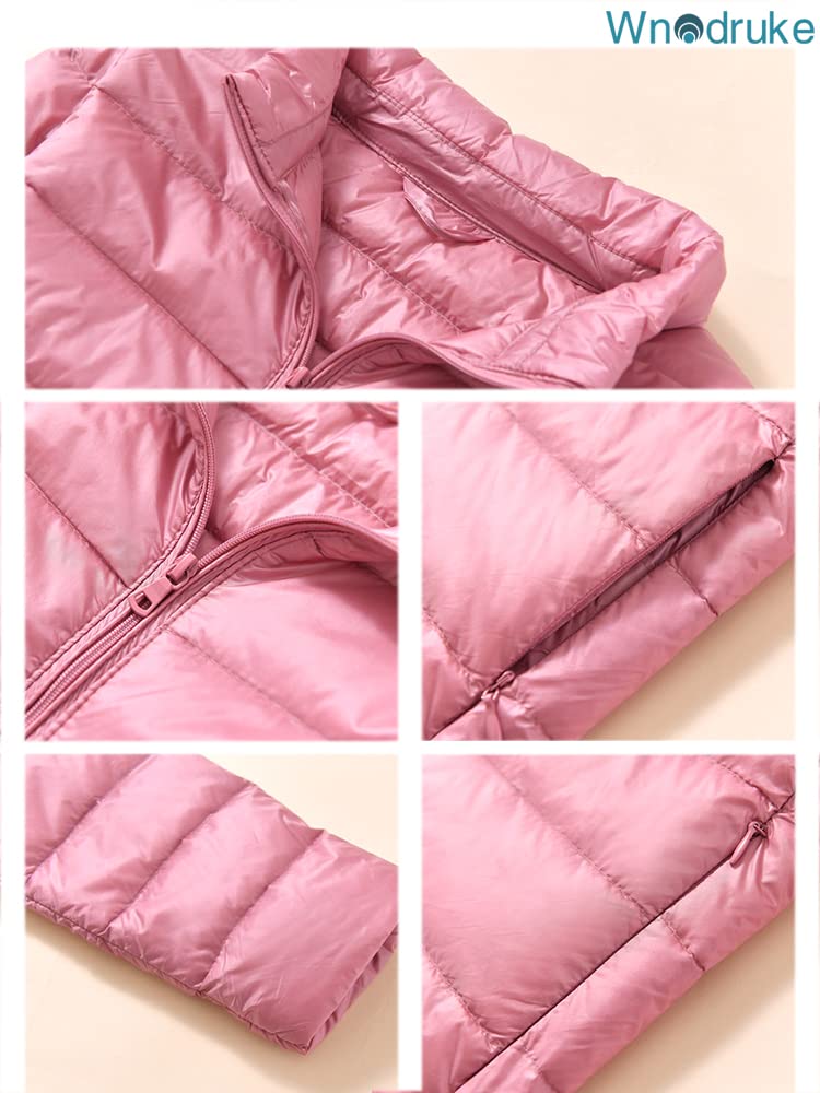Wnodruke Ultralight Down WN004 Red Wine Women's Jacket, Lightweight, Warm, Compact, (JP, Alphabet, Small, Collar)
