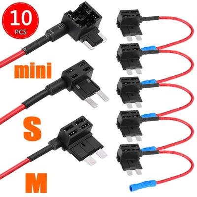 Auto-Sicherungshalter Add-a-circuit MINI SMALL MEDIUM TAP Adapter Micro Mini Standard Blade Autosicherung mit Halter