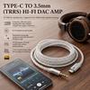 KEYSION USB Type C до 3,5 мм TRRS Кабель-адаптер для навушників AUX Аудіо Кабель 32біт/384кГц HIFI DAC Декодер Підсилювач Автомобільний Шнур для Динаміка Регулювання Еквалайзера HD Запис