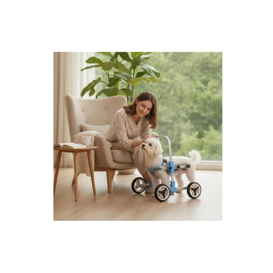 Front Leg Dog Wheelchair Padded Pet Front Leg Wheelchair Mobility Cart Comfortable Long-Lasting for Disabled Dogs