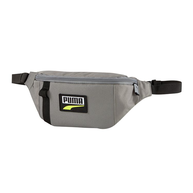 Puma Deck Waist Bag Zipper Closure Fabric Waist Bag Regular Unisex Couple Style Gray Unisex waist bag 076906-11 Gray