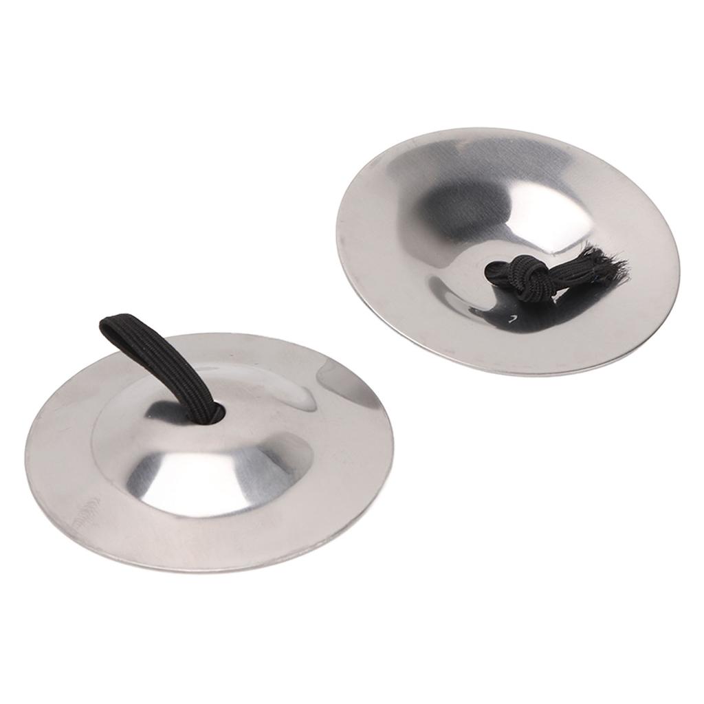 2Pcs Finger Cymbals Pure Copper Wear Resistant Easy Grip Finger for Dance Party Holiday